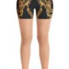 Edwin Vonholy Gym Workout Yoga Shorts for Women Girls Lighting Gold Black Pants