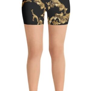 Edwin Vonholy Yoga Shorts for Women Girls Pants Branched Gold Black Activewear
