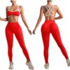EROSEL - 2PC Workout Sets For Women High Waisted Gym Leggings and Cross Back Strappy Sports Bra for Women With High Support