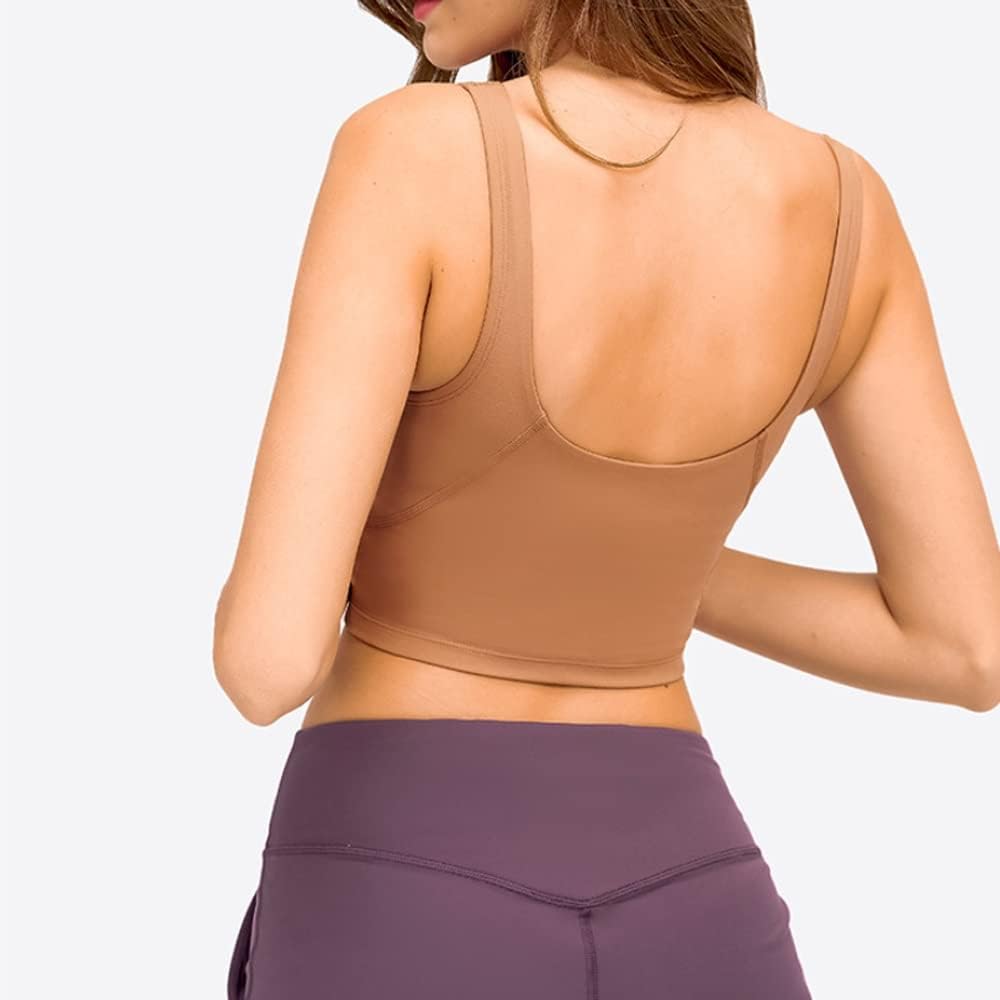 JOQWJPOIJ Women Sports Bra Tight Gym Crop Top Yoga Vest with Chest Pad Fitness Clothing - Image 4