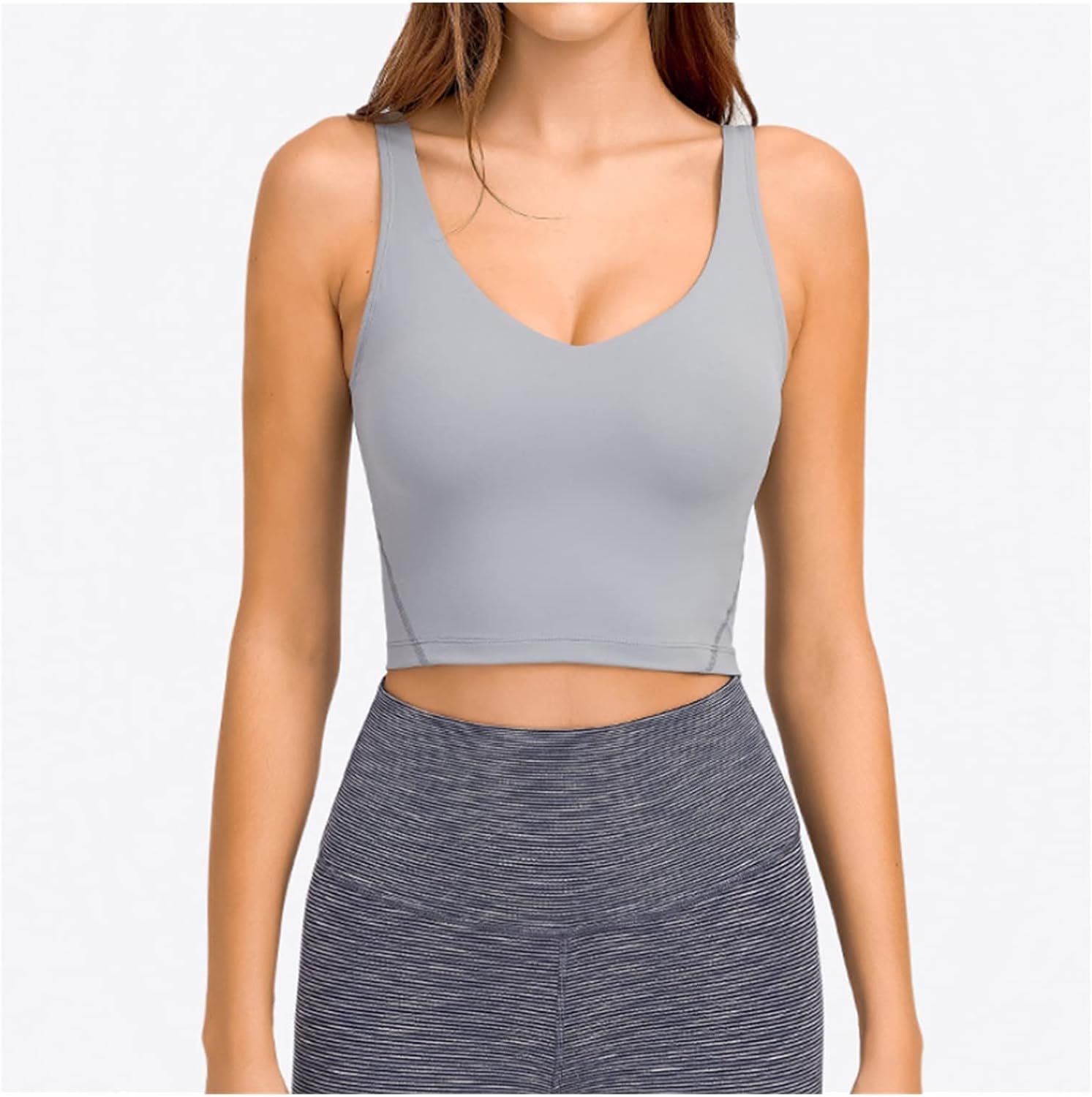 JOQWJPOIJ Women Sports Bra Tight Gym Crop Top Yoga Vest with Chest Pad Fitness Clothing - Image 8