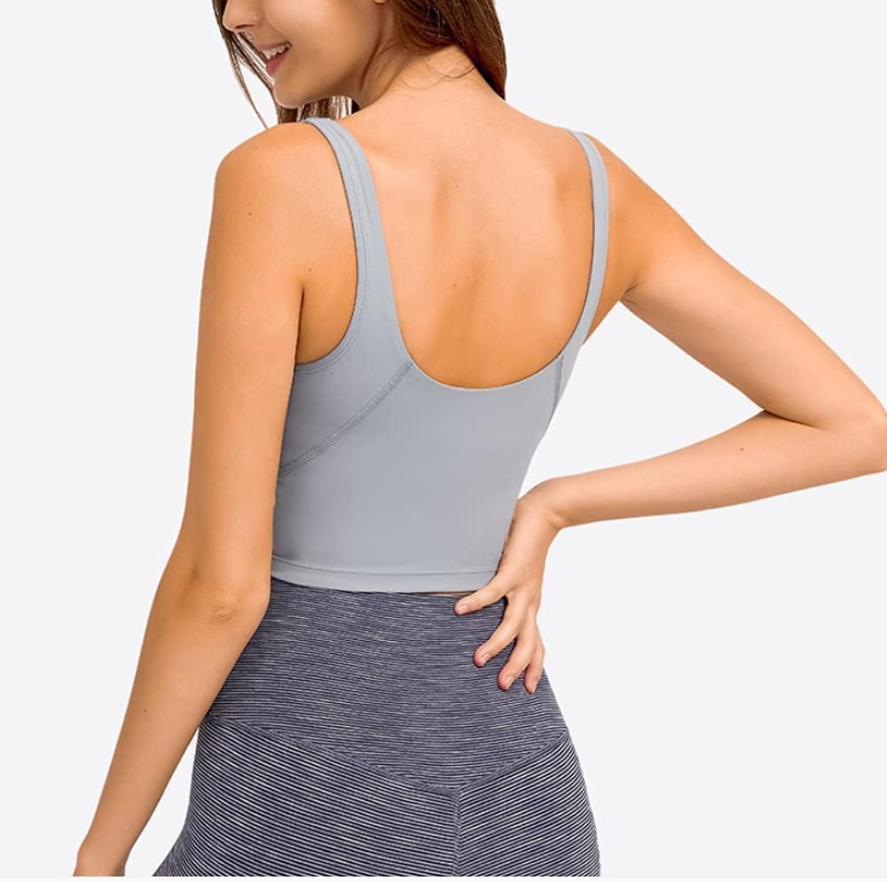 JOQWJPOIJ Women Sports Bra Tight Gym Crop Top Yoga Vest with Chest Pad Fitness Clothing - Image 2