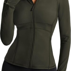 Waitfairy Zip Up Jackets for Women Lightweight Running Workout Jackets for Woman Track Jacket Women Slim Fit Women's Jacket