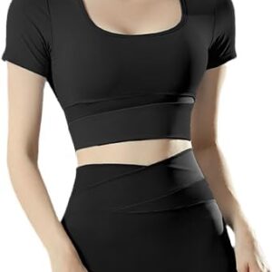 WINSUNNY High Waist Leggings Shorts+ Shirt Women Yoga Two Piece Set Fitness Gym Tops Running Sportswear Clothing
