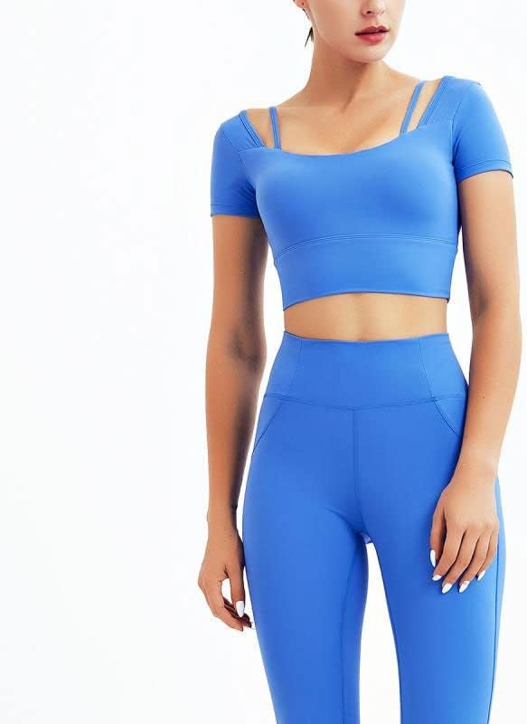 Women's Workout Sportswear Seamless Yoga Set Sport Suit Two Piece Female Clothes Gym Clothing High Waist Leggings(D,Small) - Image 3