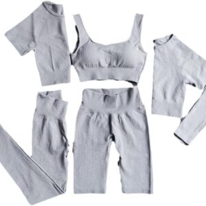 Yoga Set Seamless Women' Sportswear Workout Clothes Athletic Gym Legging Fitness Top Long Sleeve Sports Suits